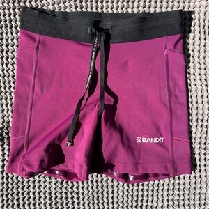 Bandit Women's Athletic Shorts - Black and Purple